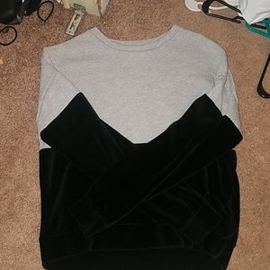 Velvet sweatshirt